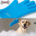 2017 doglemi Solf Waterproof Silicone Massage pet Grooming Glove